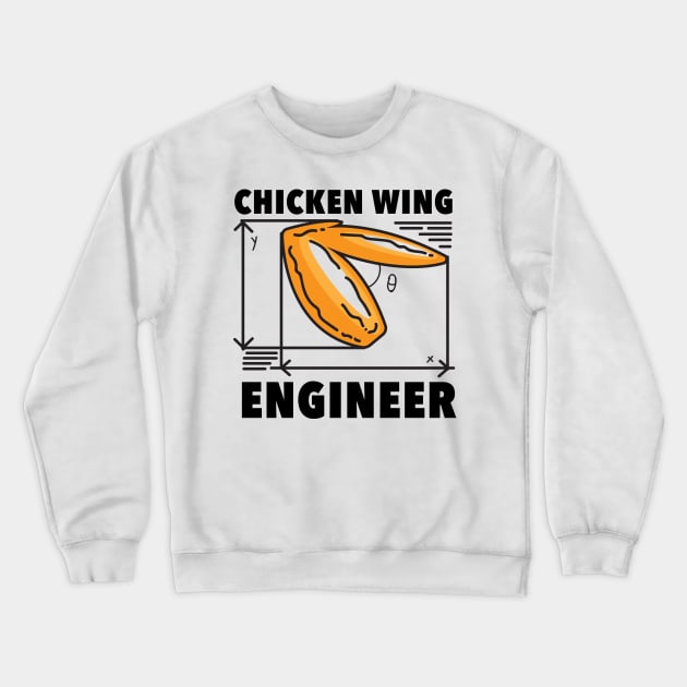 Chicken Wings Lover Crewneck Sweatshirt by TheBestHumorApparel